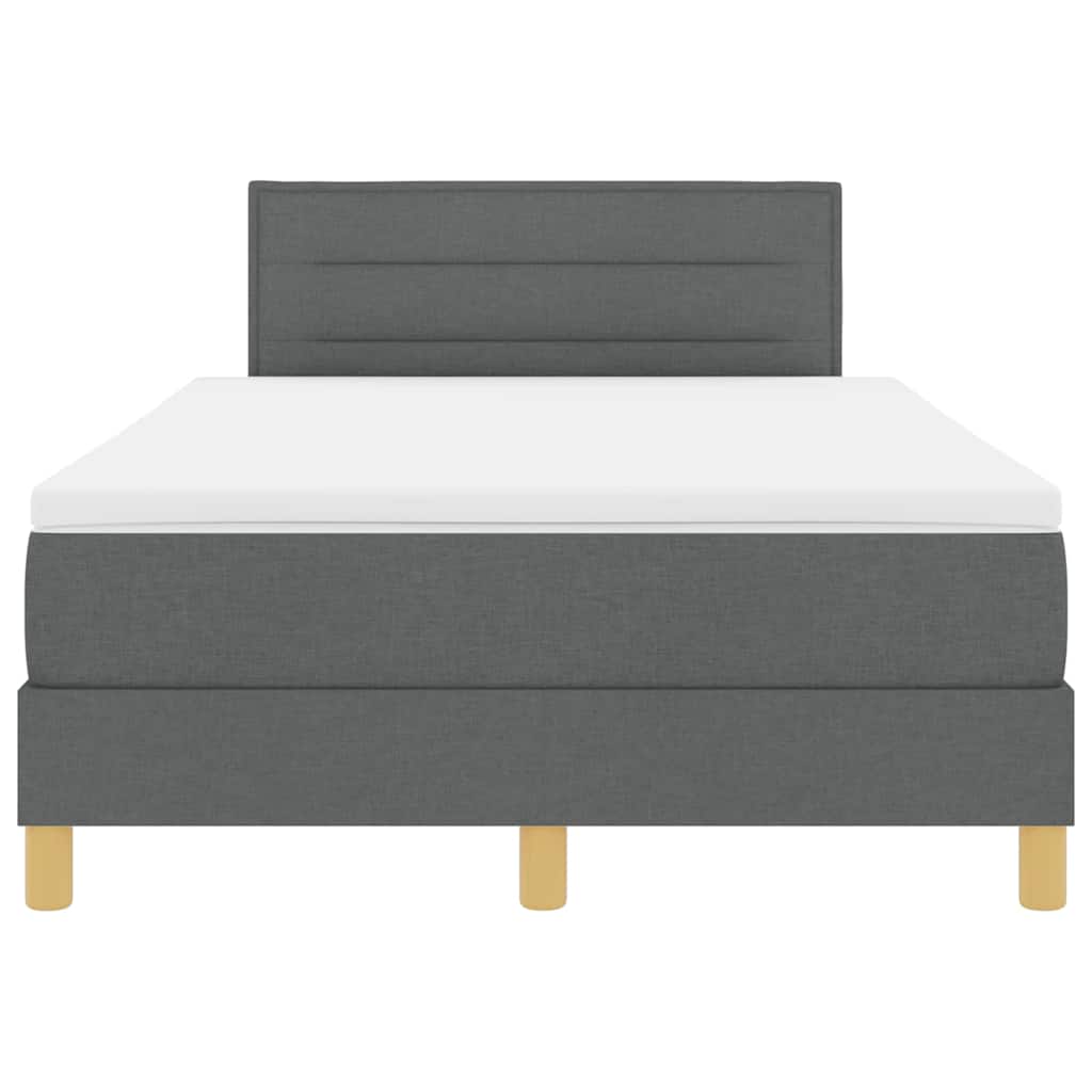 Boxspringbett mit Matratze Dunkelgrau 120 x 200 cm Stoff
