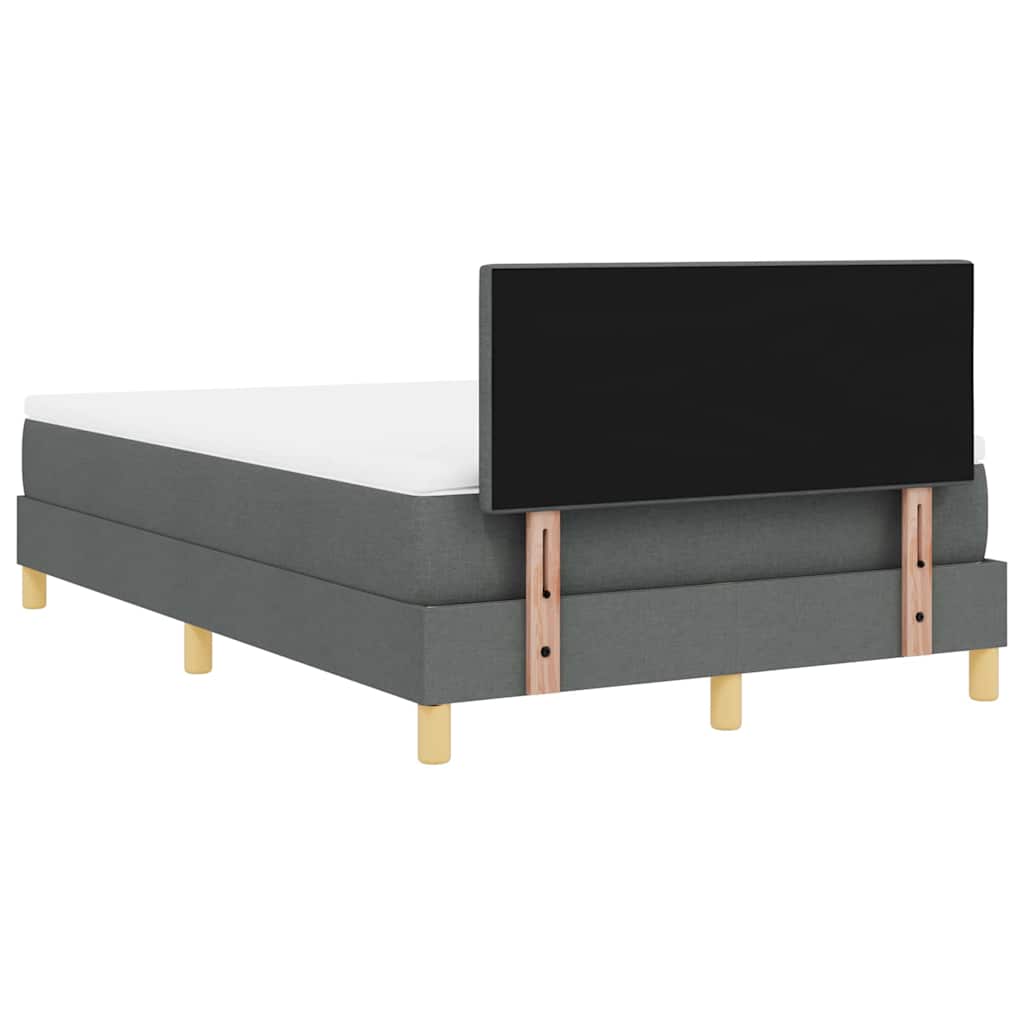 Boxspringbett mit Matratze Dunkelgrau 120 x 200 cm Stoff