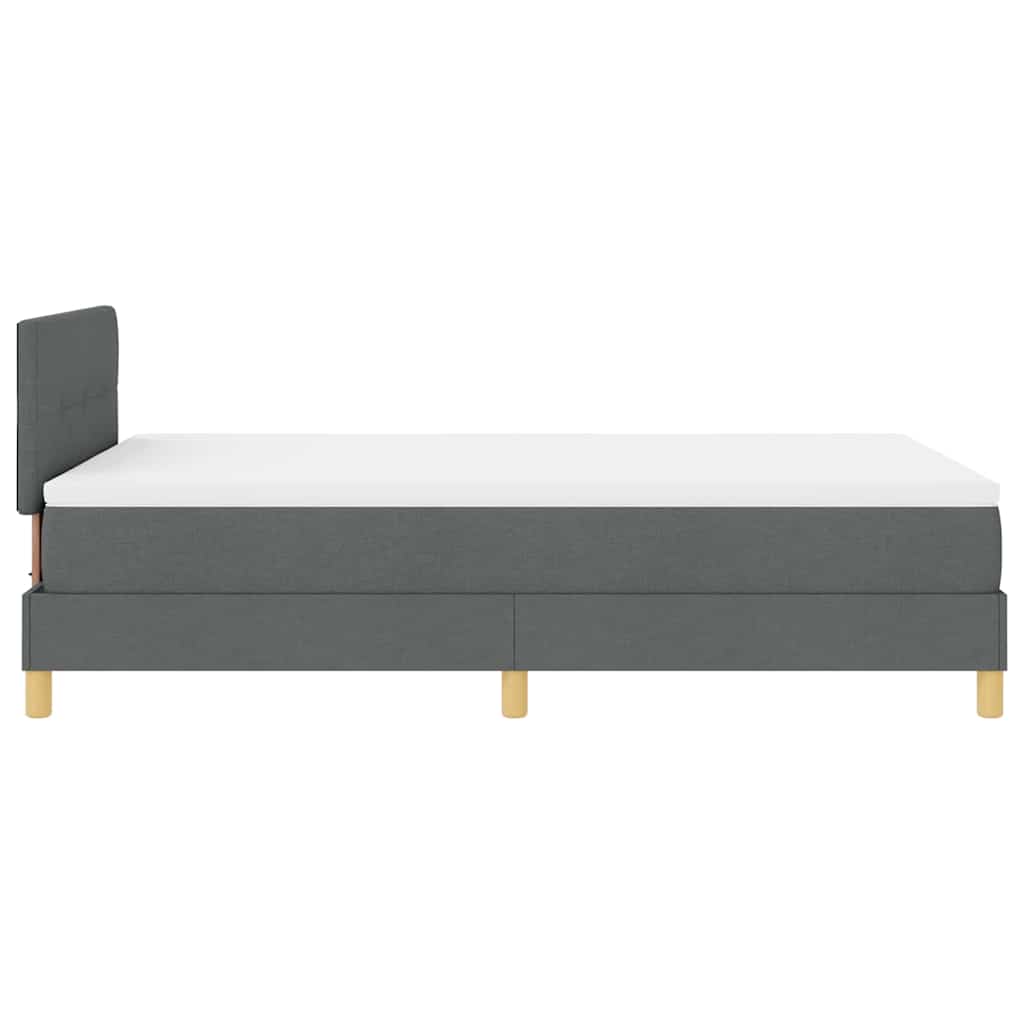 Boxspringbett mit Matratze Dunkelgrau 120 x 200 cm Stoff