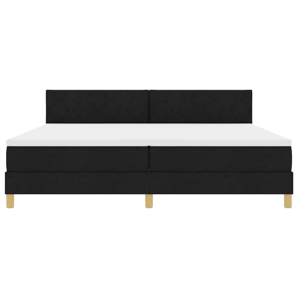 Boxspringbett mit Matratze Schwarz 200 x 200 cm Stoff