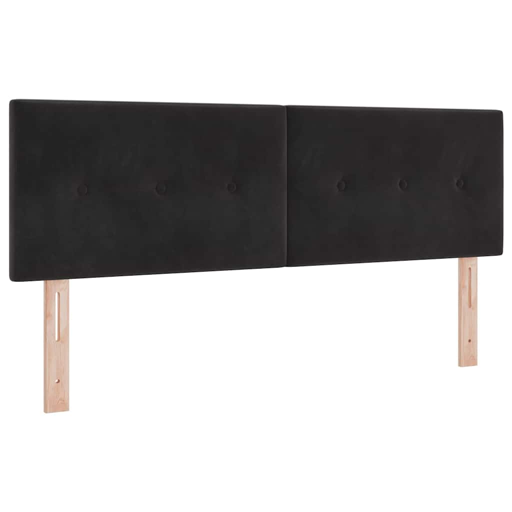 Boxspringbett mit Matratze Schwarz 160 x 200 cm Samt