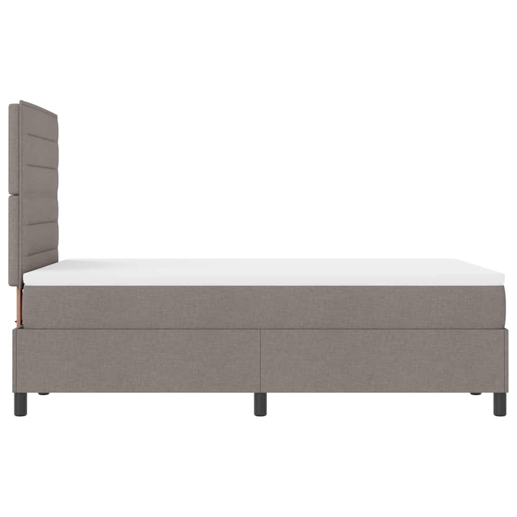 Boxspringbett mit Matratze Taupe 120 x 190 cm Stoff