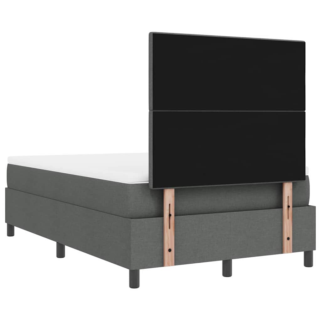Boxspringbett mit Matratze Dunkelgrau 120 x 200 cm Stoff