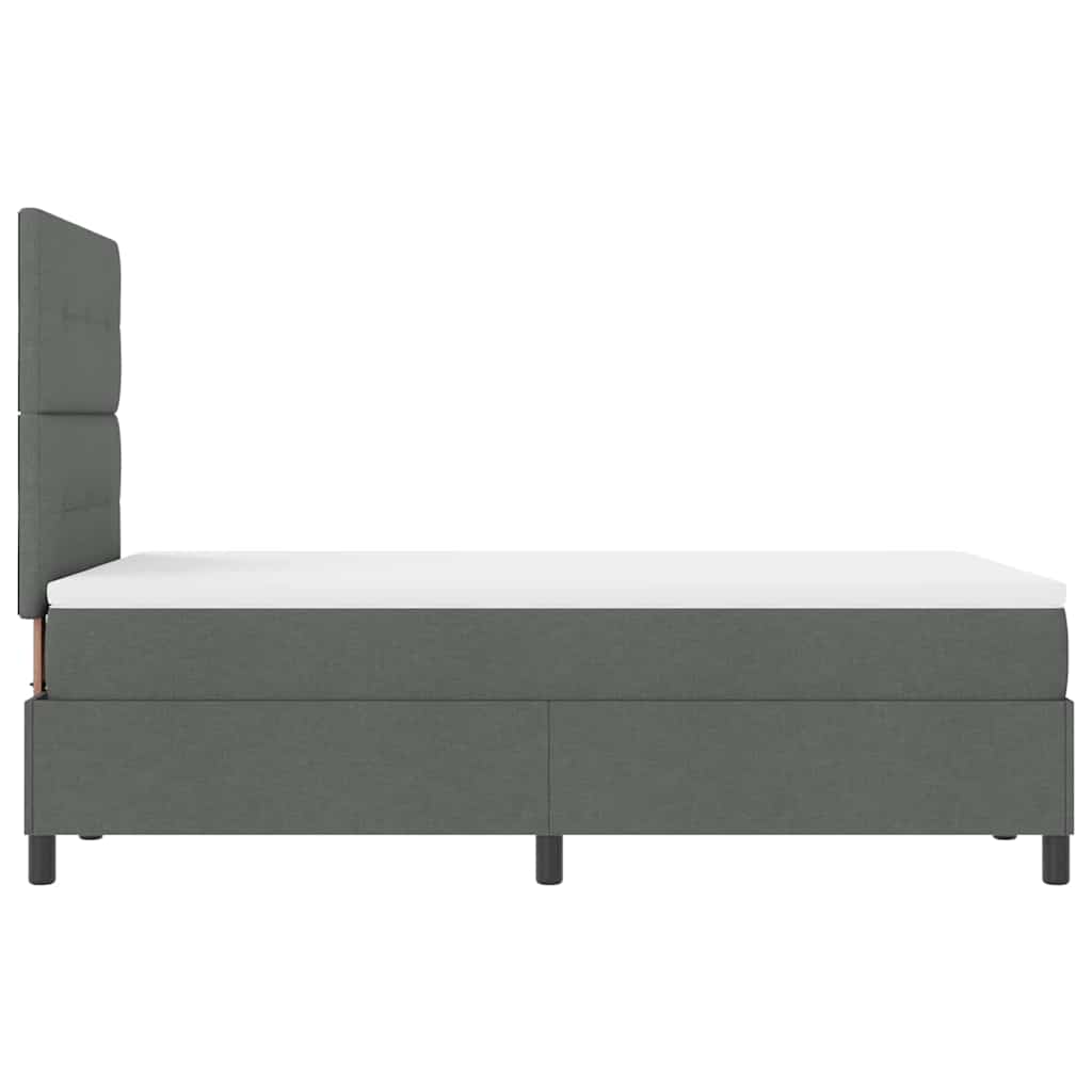 Boxspringbett mit Matratze Dunkelgrau 120 x 200 cm Stoff