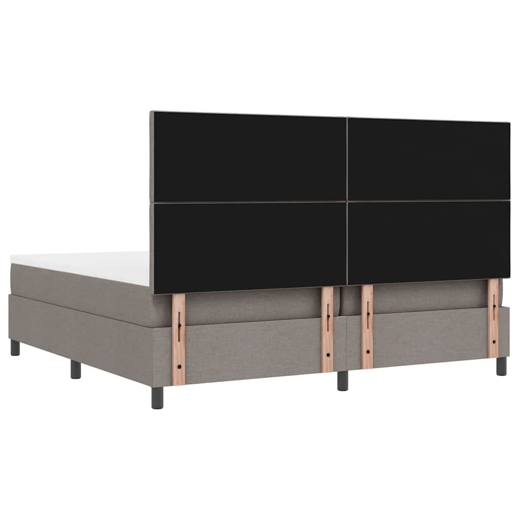 Boxspringbett mit Matratze Taupe 200 x 200 cm Stoff