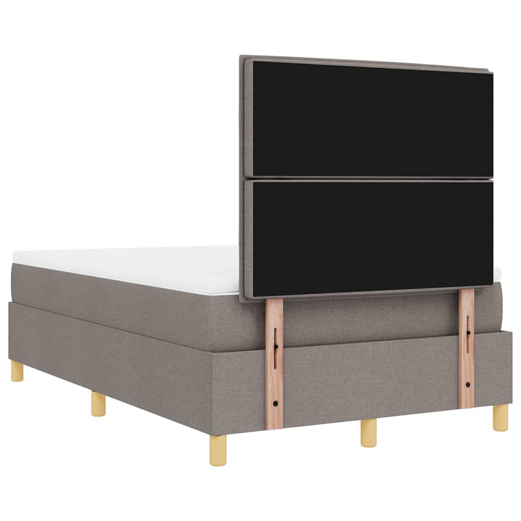 Boxspringbett mit Matratze Taupe 120 x 190 cm Stoff