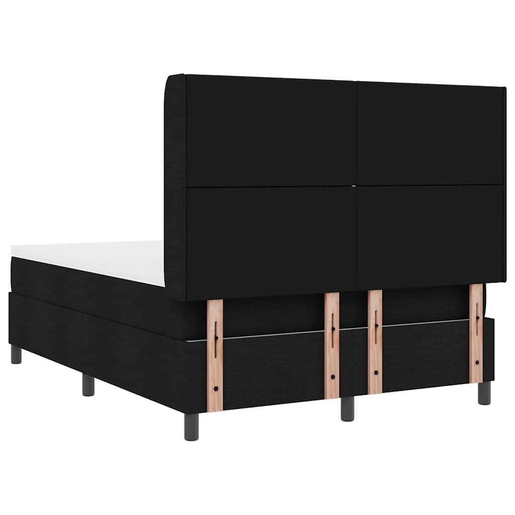 Boxspringbett mit Matratze Schwarz 160 x 200 cm Stoff
