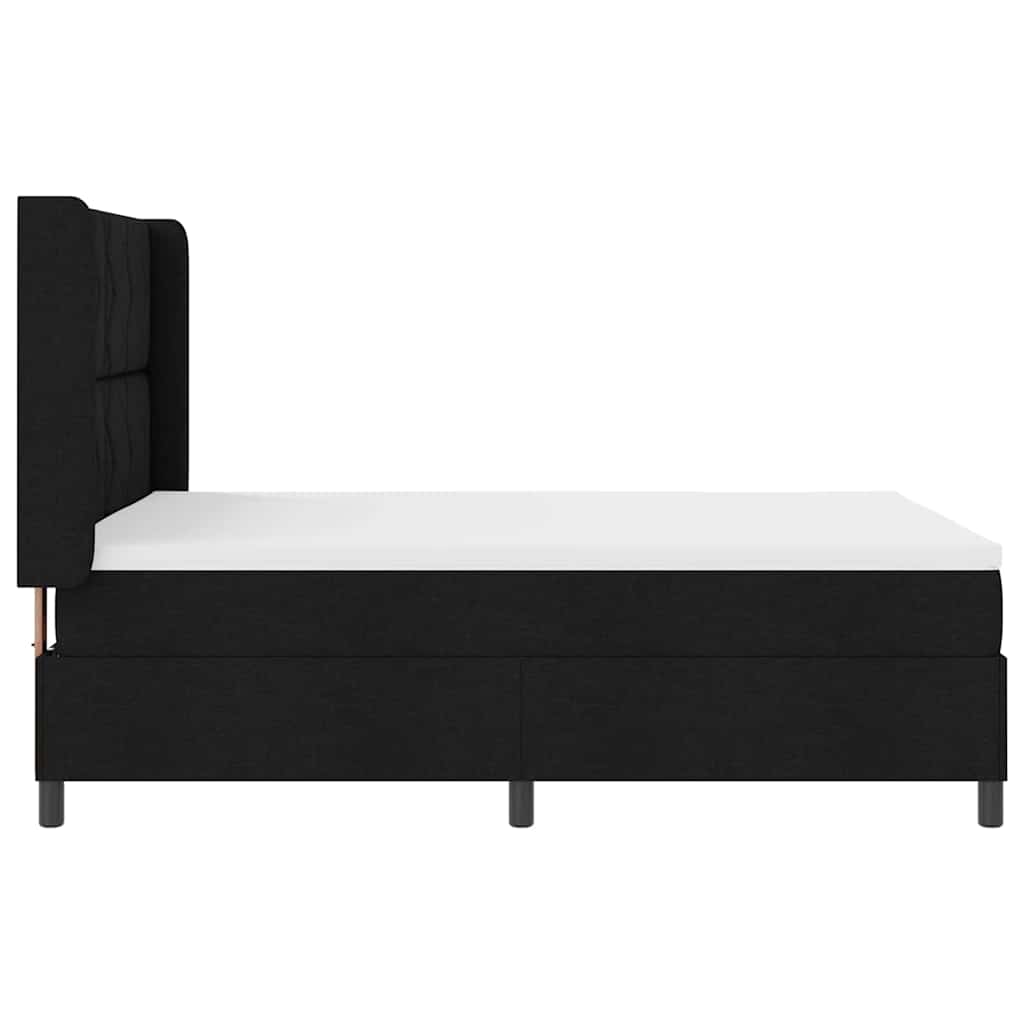 Boxspringbett mit Matratze Schwarz 160 x 200 cm Stoff