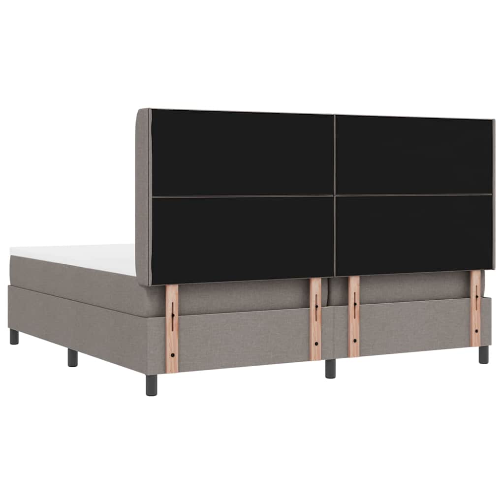 Boxspringbett mit Matratze Taupe 200 x 200 cm Stoff