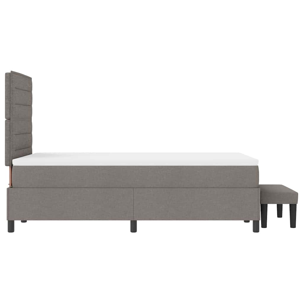 Boxspringbett mit Matratze Taupe 120 x 190 cm Stoff