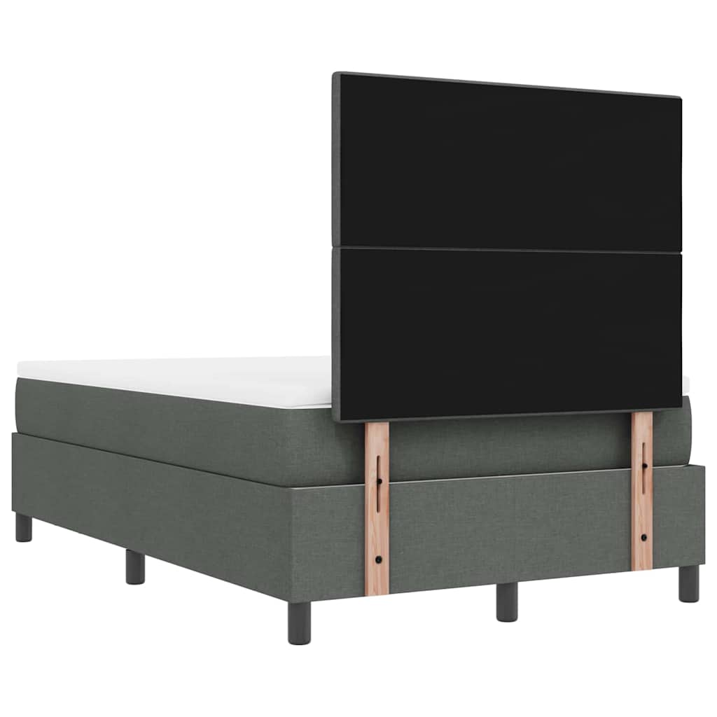 Boxspringbett mit Matratze Dunkelgrau 120 x 200 cm Stoff