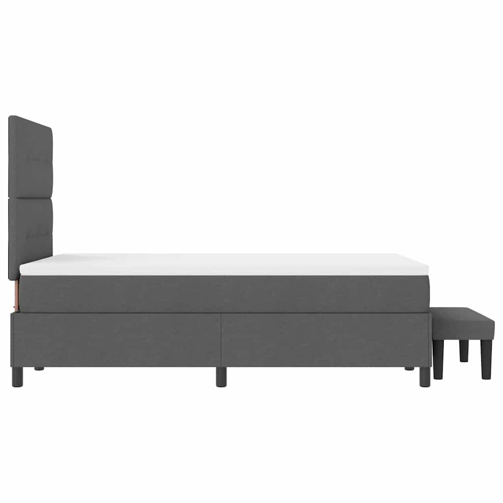 Boxspringbett mit Matratze Dunkelgrau 120 x 200 cm Stoff