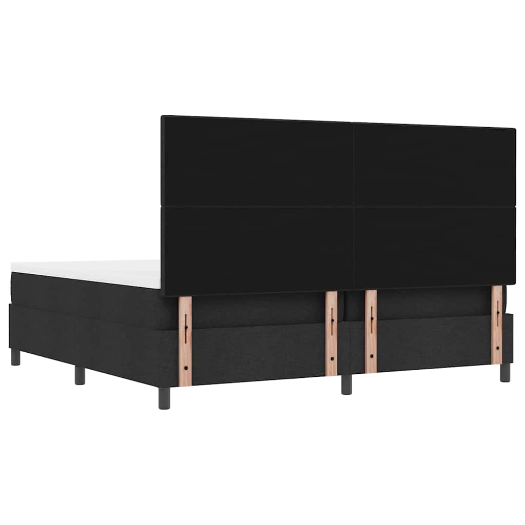 Boxspringbett mit Matratze Schwarz 200 x 200 cm Stoff