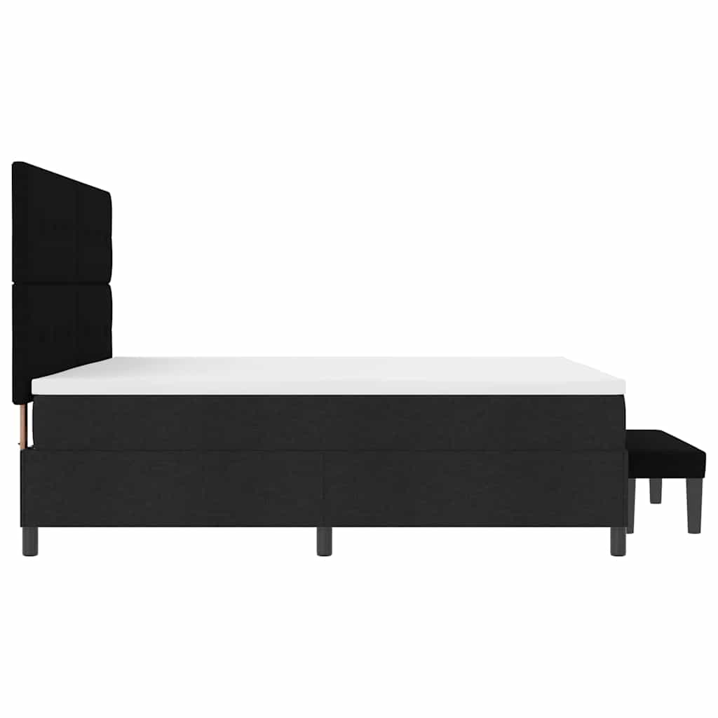 Boxspringbett mit Matratze Schwarz 200 x 200 cm Stoff