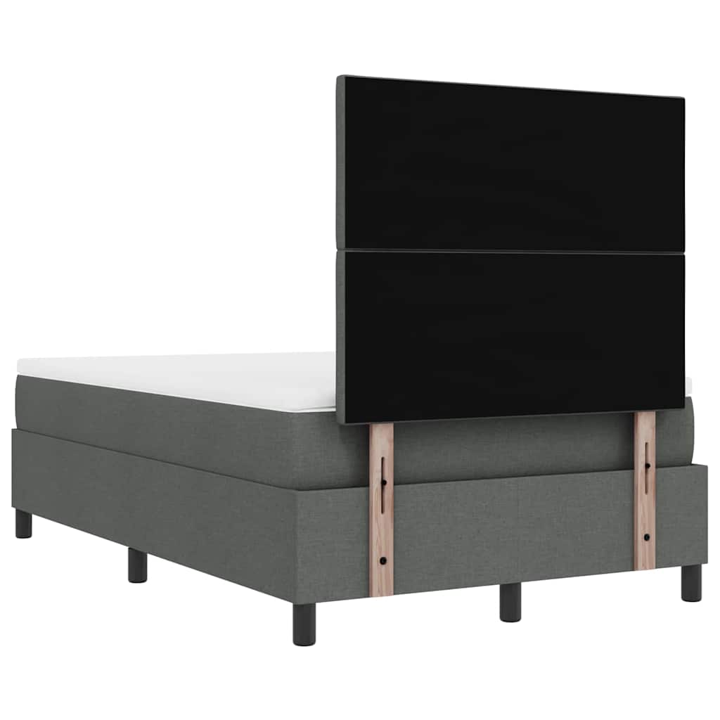 Boxspringbett mit Matratze Dunkelgrau 120 x 200 cm Stoff