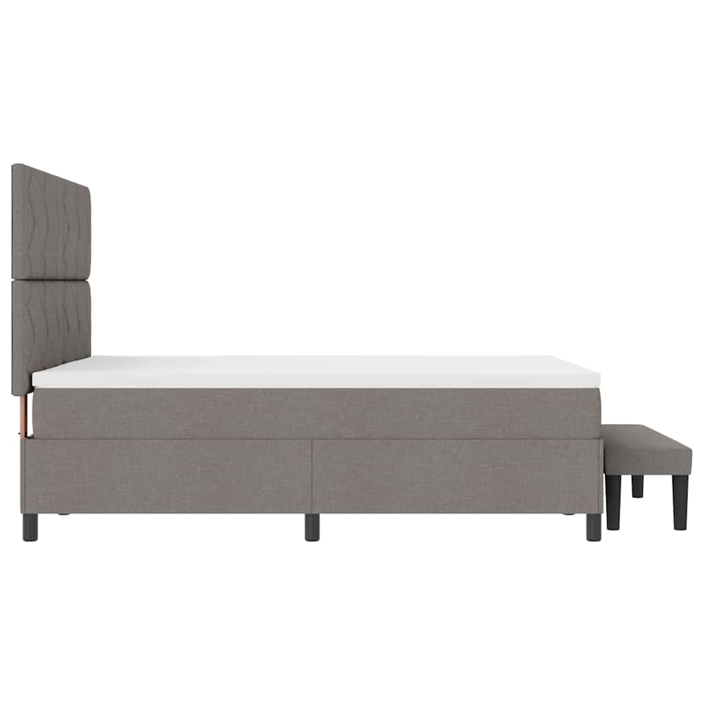 Boxspringbett mit Matratze Taupe 140 x 200 cm Stoff