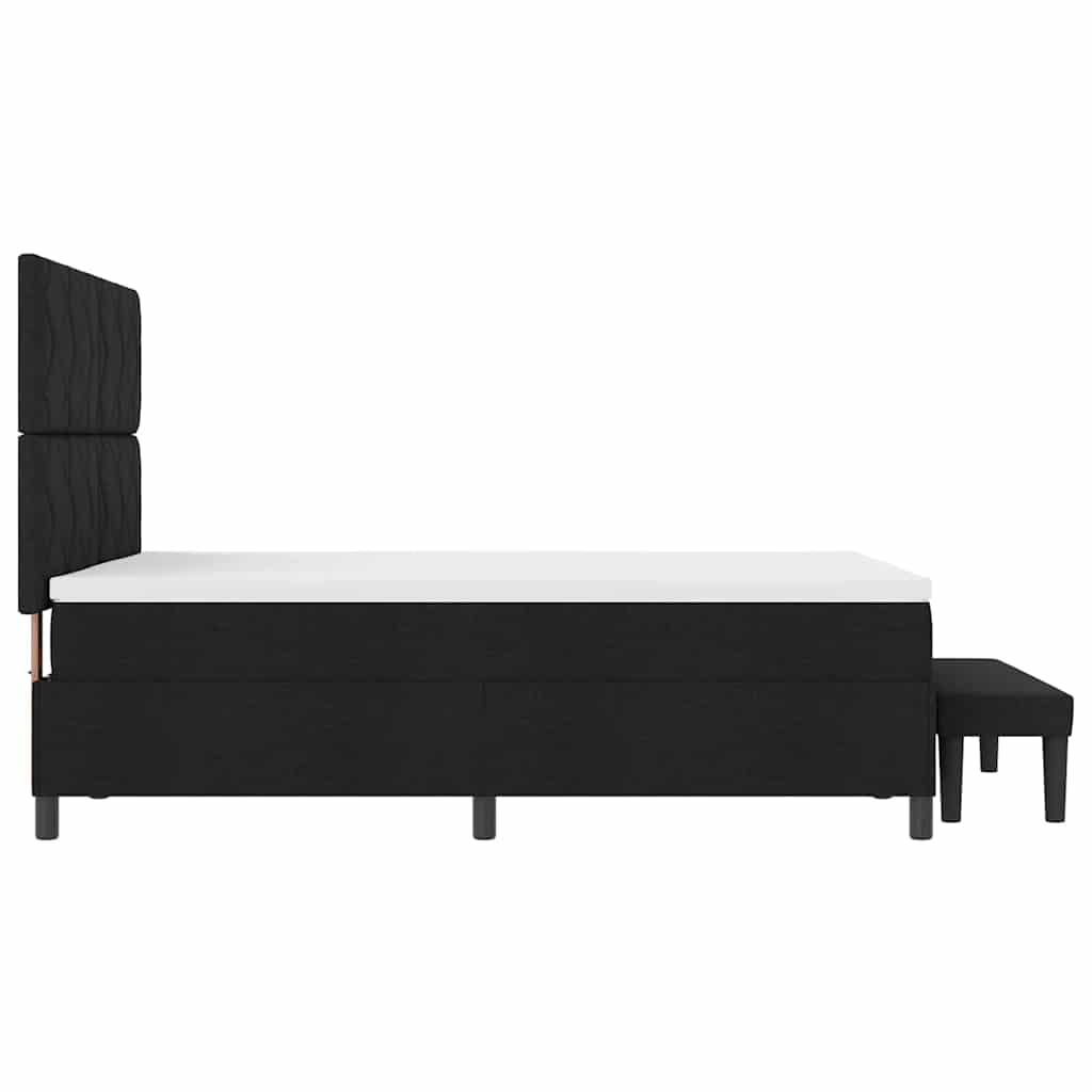 Boxspringbett mit Matratze Schwarz 160 x 200 cm Stoff