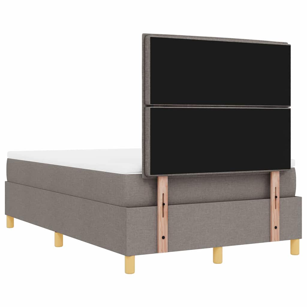 Boxspringbett mit Matratze Taupe 120 x 190 cm Stoff