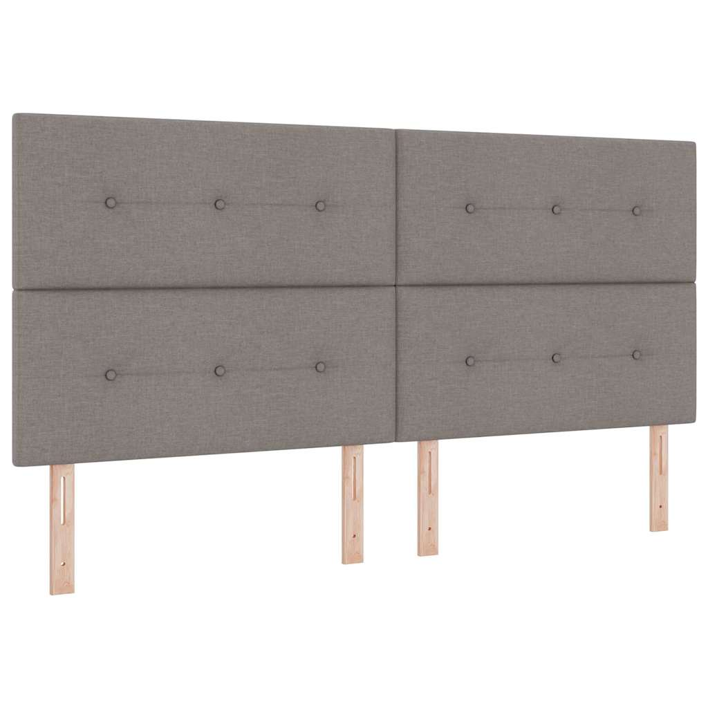 Boxspringbett mit Matratze Taupe 200 x 200 cm Stoff