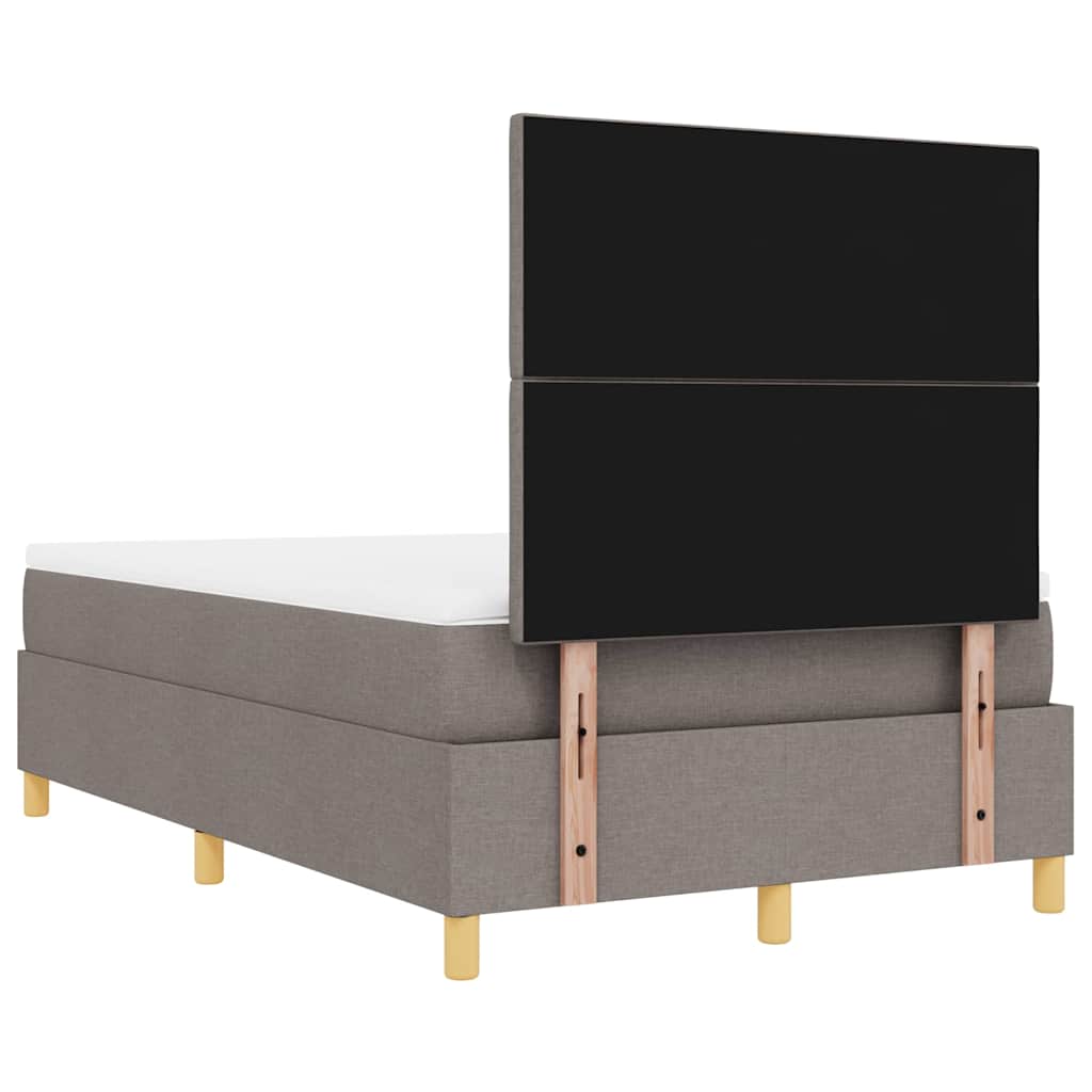 Boxspringbett mit Matratze Taupe 120 x 190 cm Stoff