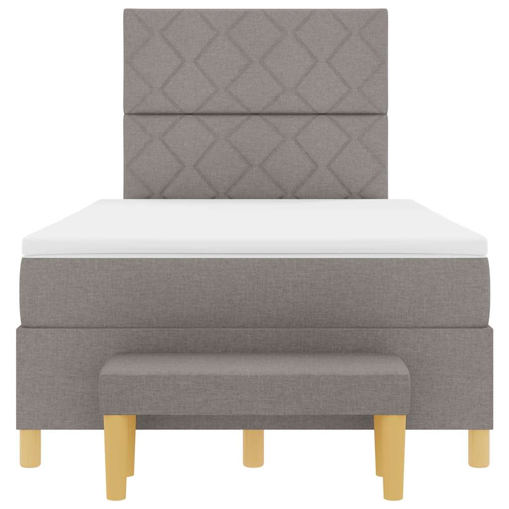 Boxspringbett mit Matratze Taupe 120 x 190 cm Stoff