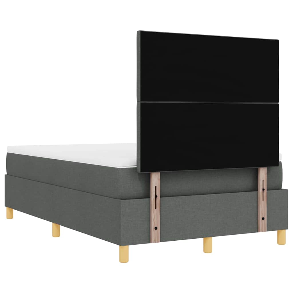 Boxspringbett mit Matratze Dunkelgrau 120 x 200 cm Stoff