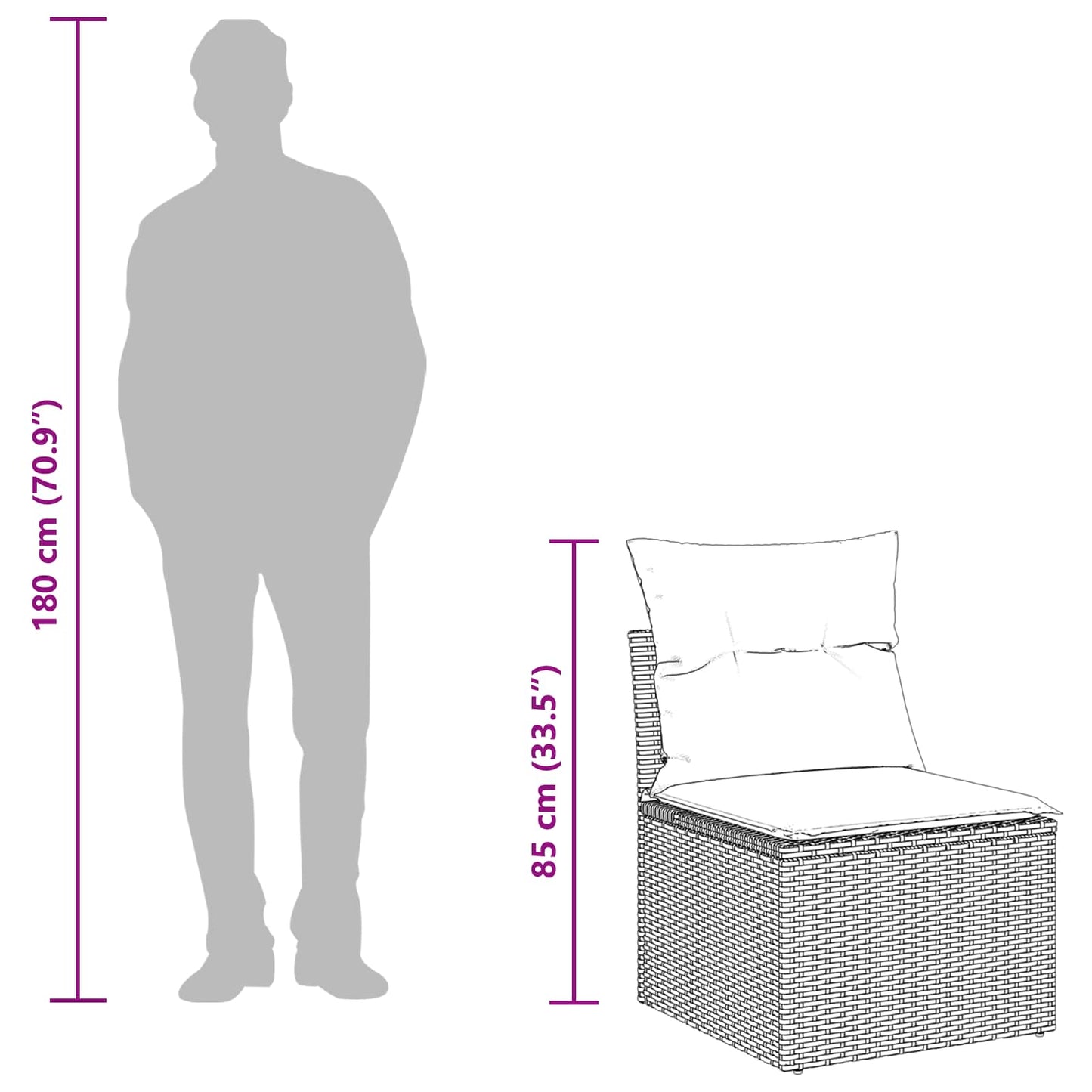 Gartensofa-set 12 stk. 12-Sitzanzahl Schwarz