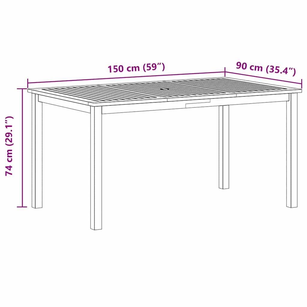 Garten Essgruppe 5 stk. Beige Massivholz Akazie