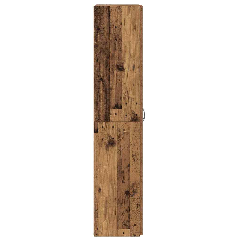 Ensemble de 2 classeurs en bois de récupération et bois massif recyclé