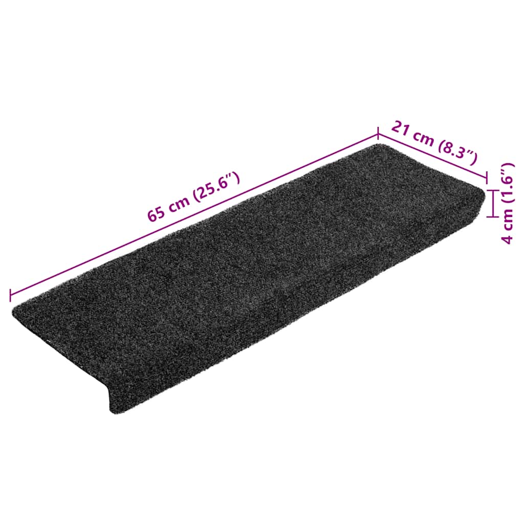 Stufenmatten Selbstklebend 20 Stk. 65x21x4 cm Dunkelgrau