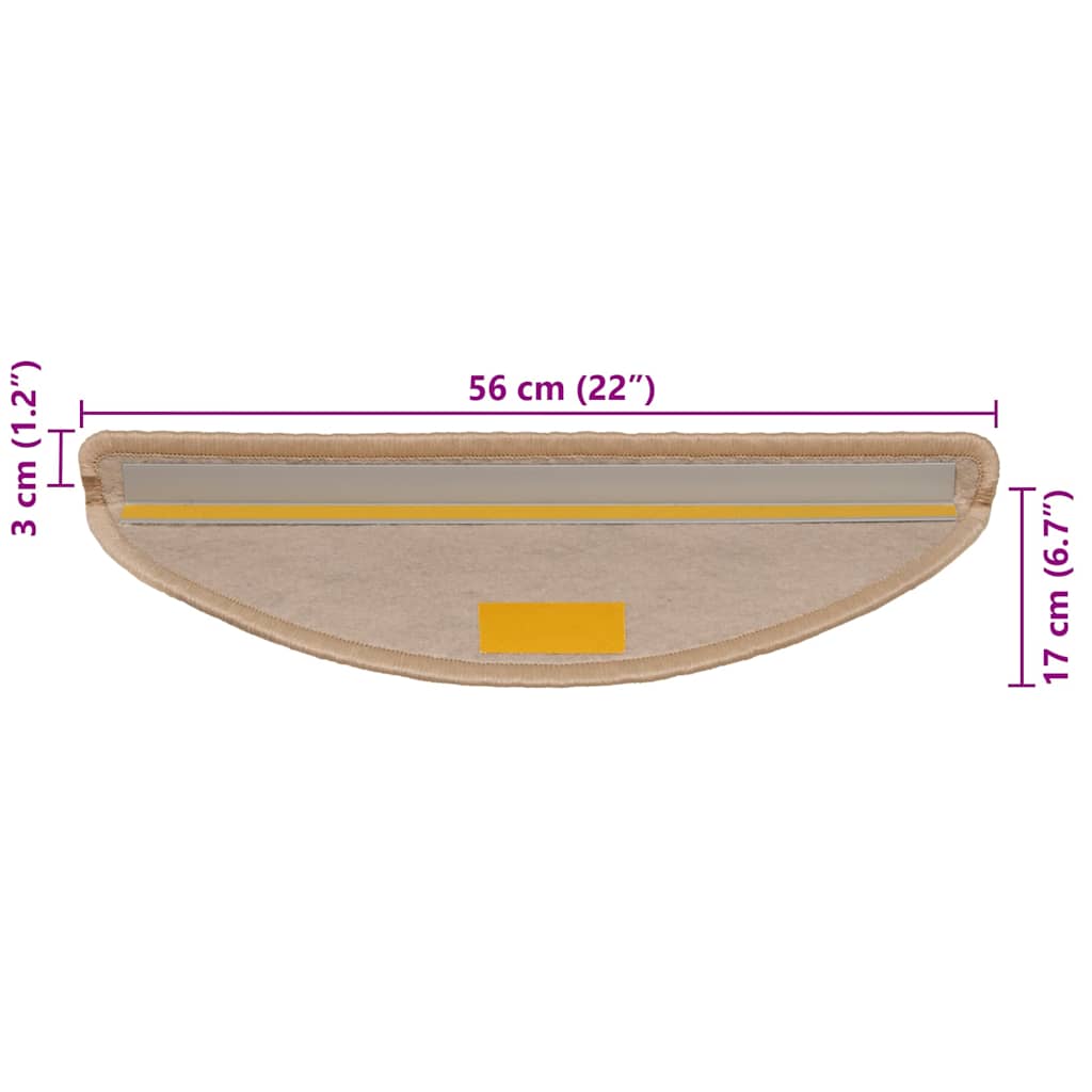 Stufenmatten Selbstklebend Sisal-Optik 30 Stk. 56x17x3 cm
