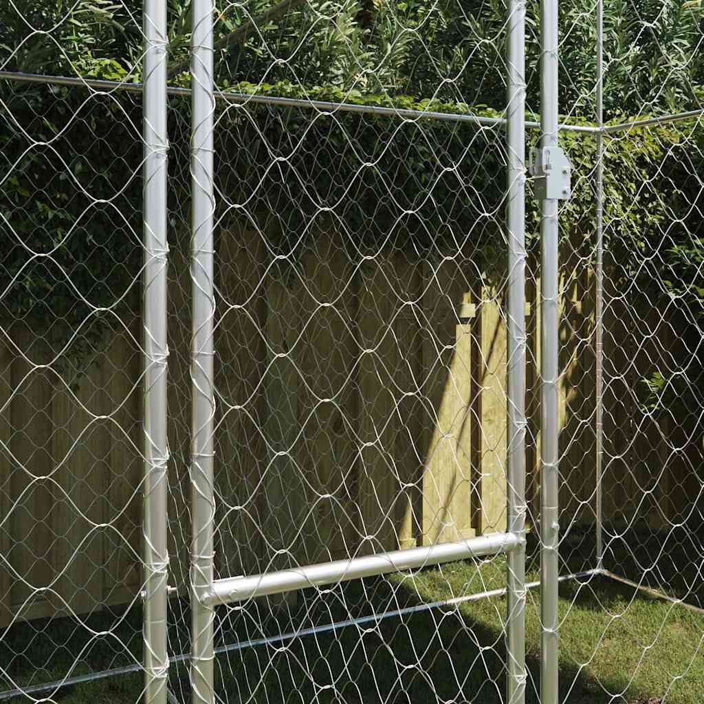 Hundekäfig Silber 400 x 200 x 256 cm Verzinkter Stahl