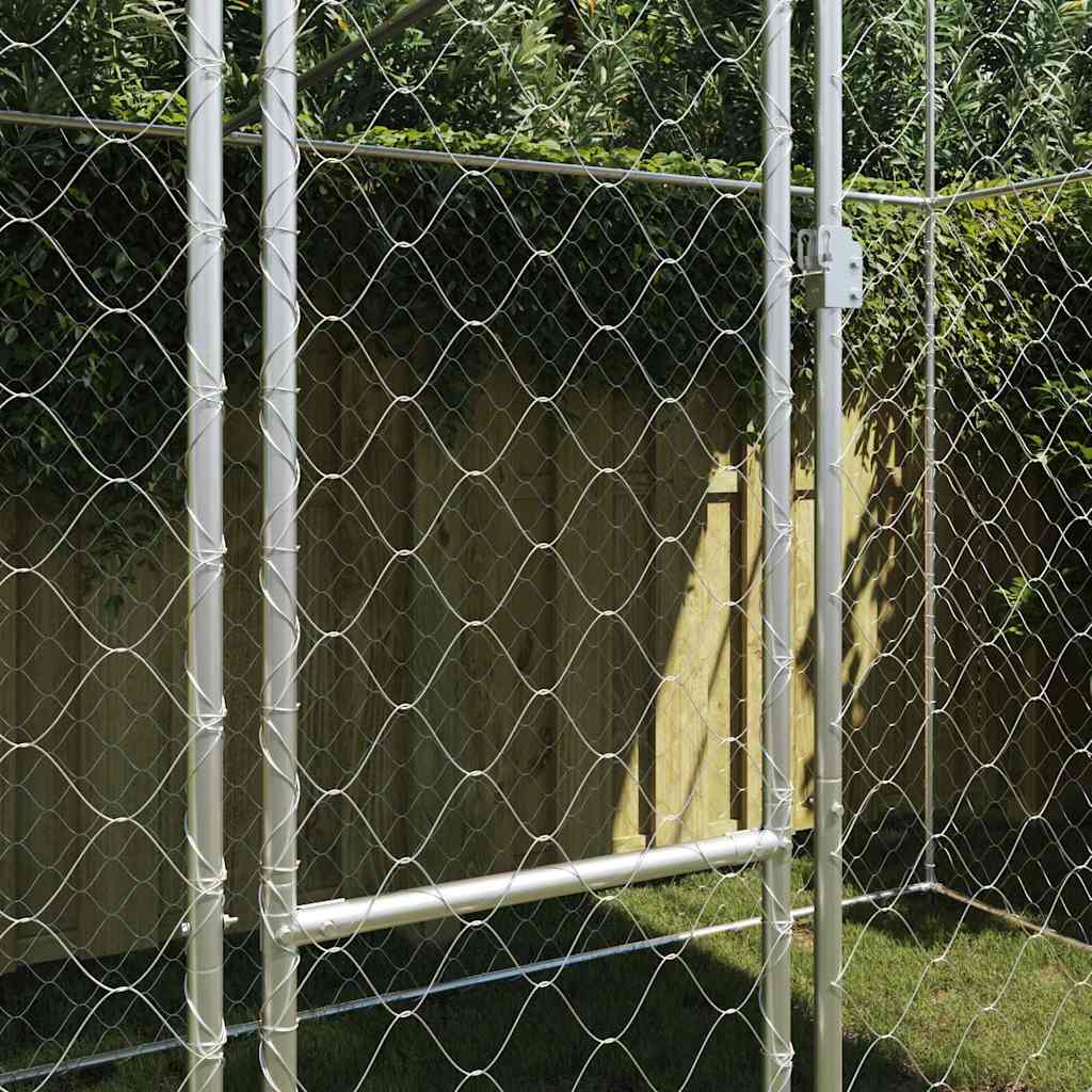 Hundekäfig Silber 400 x 200 x 256 cm Verzinkter Stahl