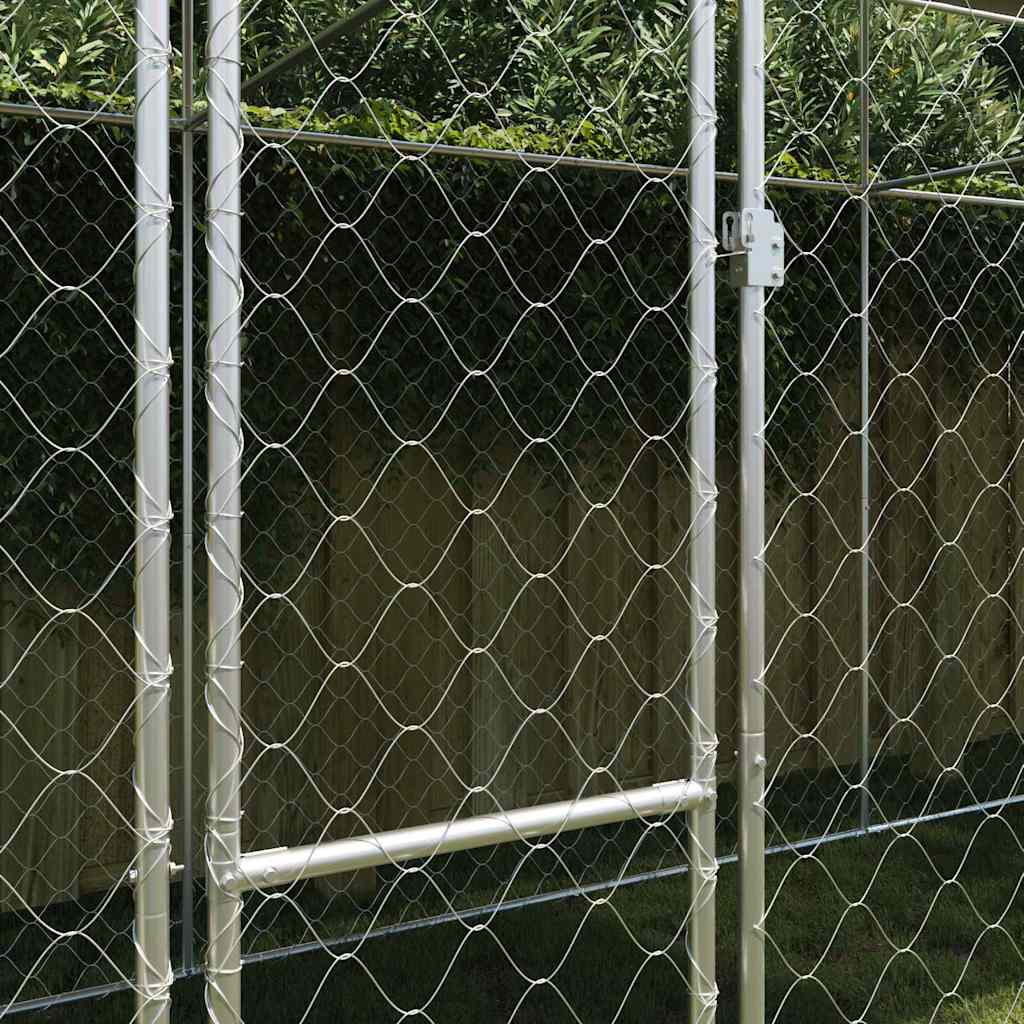 Hundekäfig Silber 600 x 200 x 256 cm Verzinkter Stahl