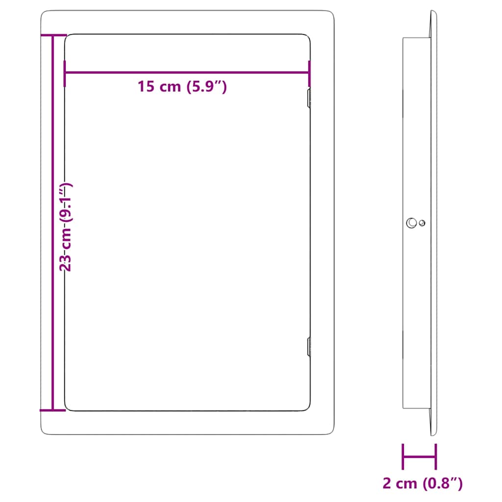 Zugangspanels 2 stk. Weiß 15 x 23 cm ABS Kunststoff