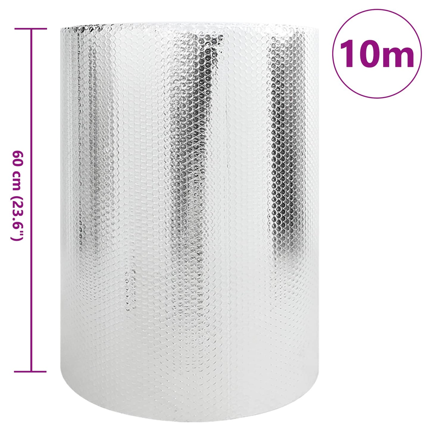 Heizkörper-Reflektorfolie Silber 10 x 0,6 m Polyethylen