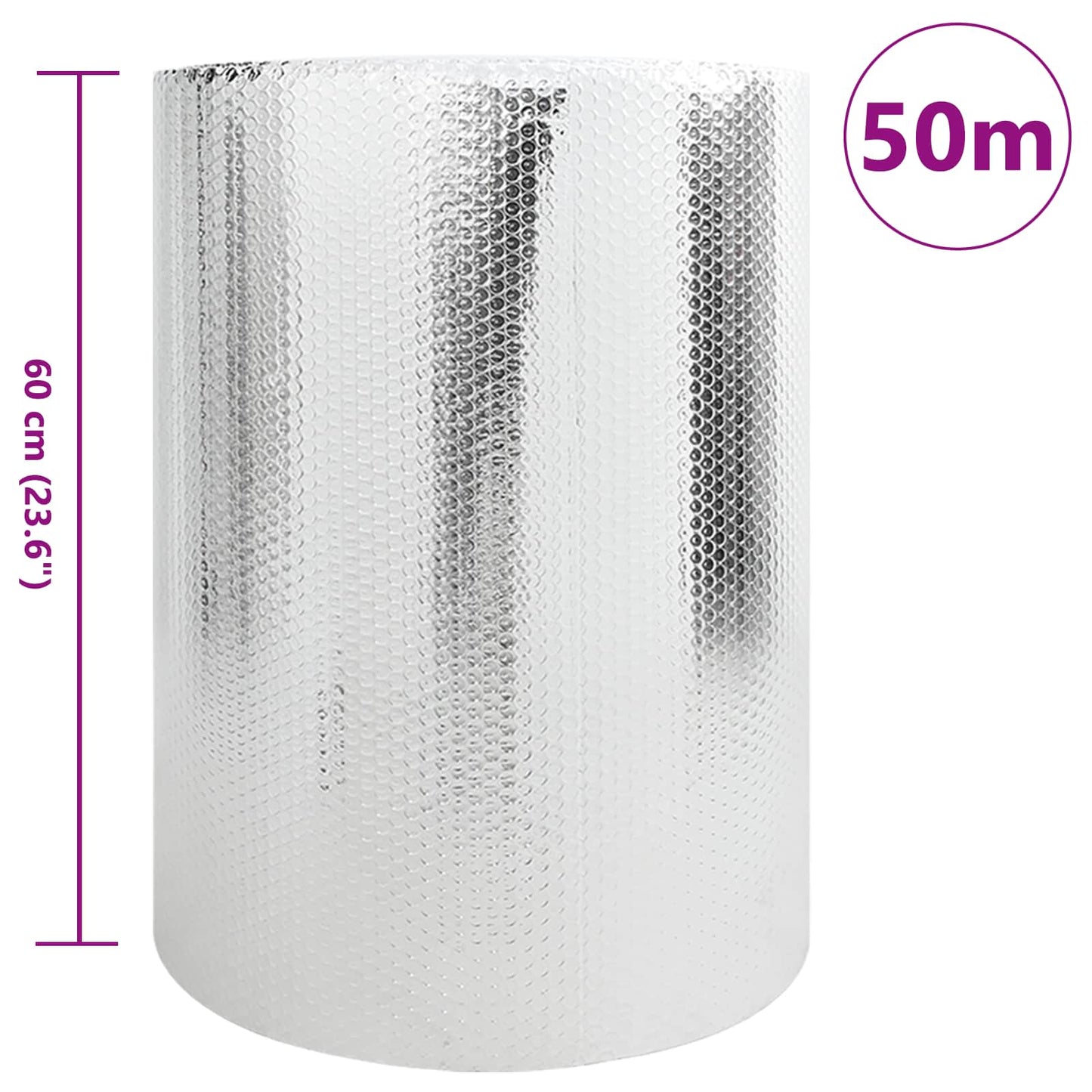 Heizkörper-Reflektorfolie Silber 50 x 0,6 m Polyethylen