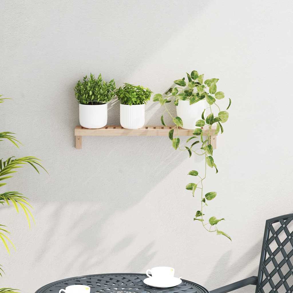 Wandhängeregal Beige 62 x 10 x 12.5 cm Massivholz Walnuss