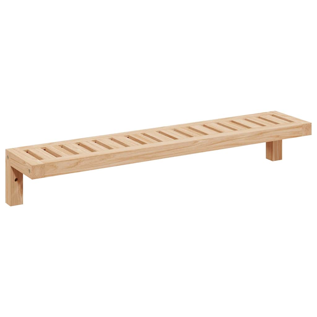 Wandhängeregal Beige 62 x 10 x 12.5 cm Massivholz Walnuss