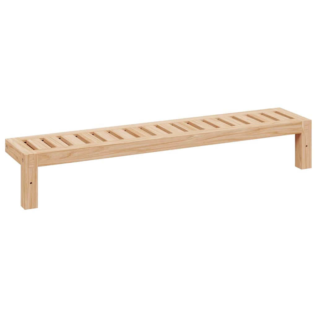 Wandhängeregal Beige 62 x 10 x 12.5 cm Massivholz Walnuss