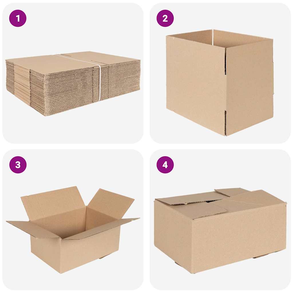 Faltbox mit Speicher 50 stk. Natur 30 x 21,5 x 14 cm Karton