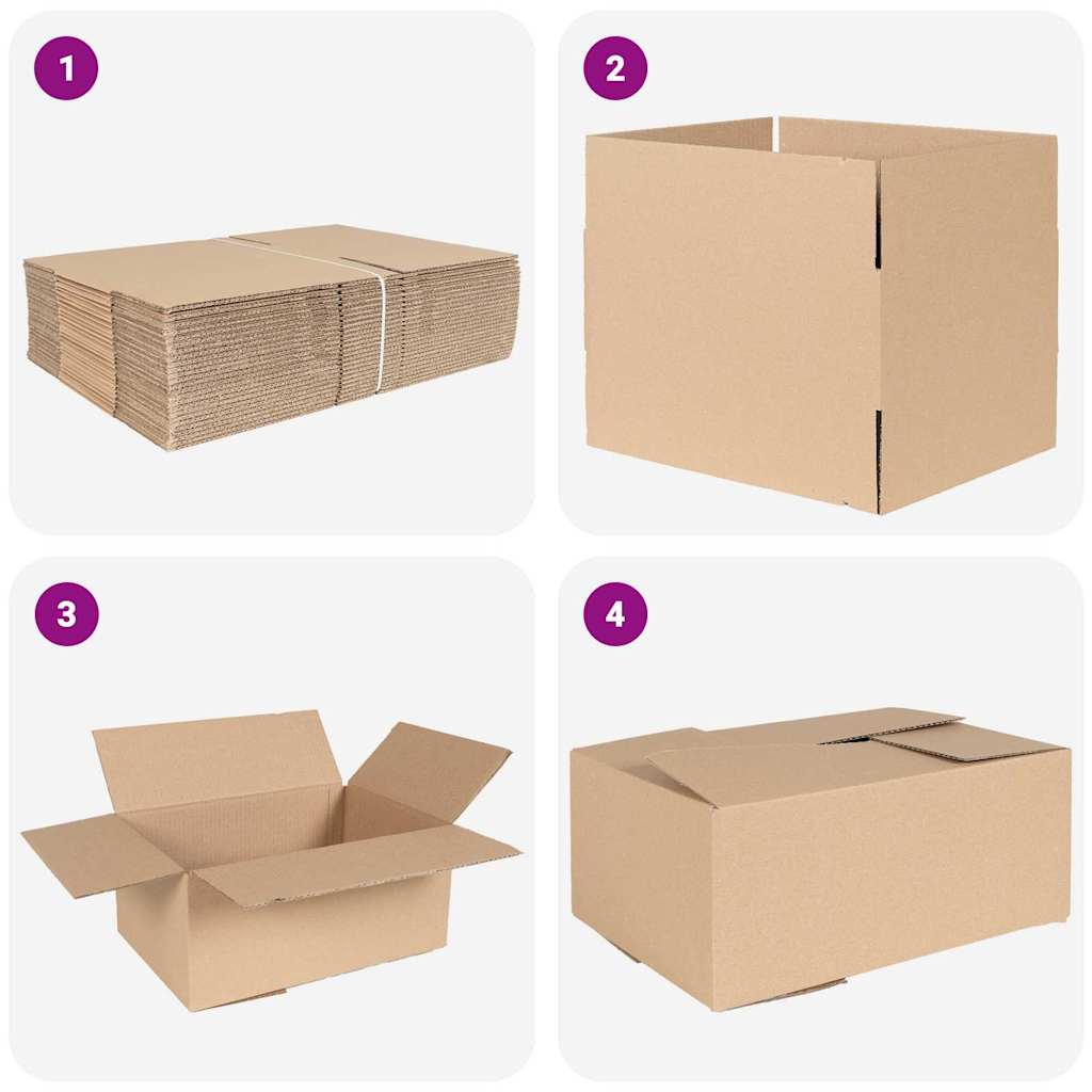 Faltbox mit Speicher 50 stk. Natur 35 x 24 x 15 cm Karton