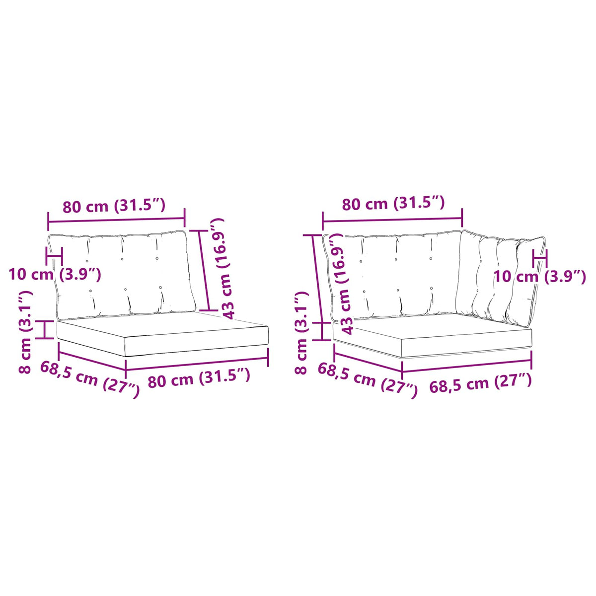 Outdoor-Sofagarnitur 5 stk. Natürlich und Hellgrau