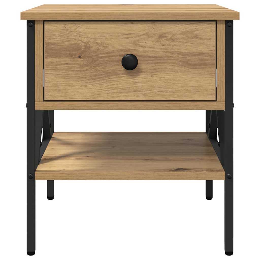Nachttisch 2 pcs Eiche handwerklich 40 x 42 x 45 cm