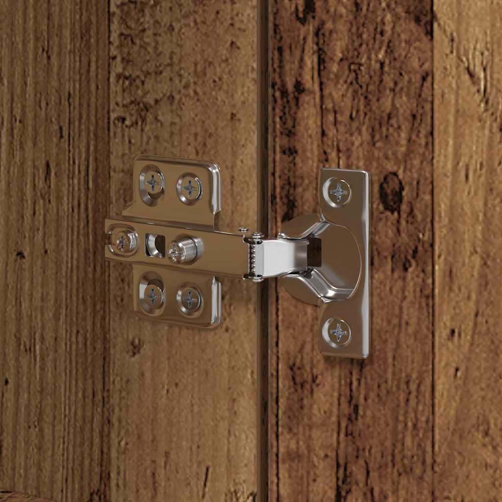 Küchenschrank mit Regal Altholz 35 x 50 x 180 cm Holzwerkstoff