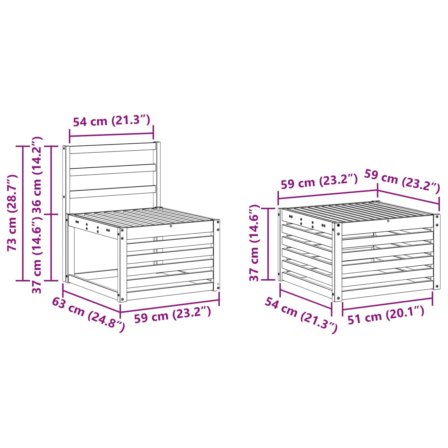 Outdoor-Sofagarnitur 5 stk. Natur