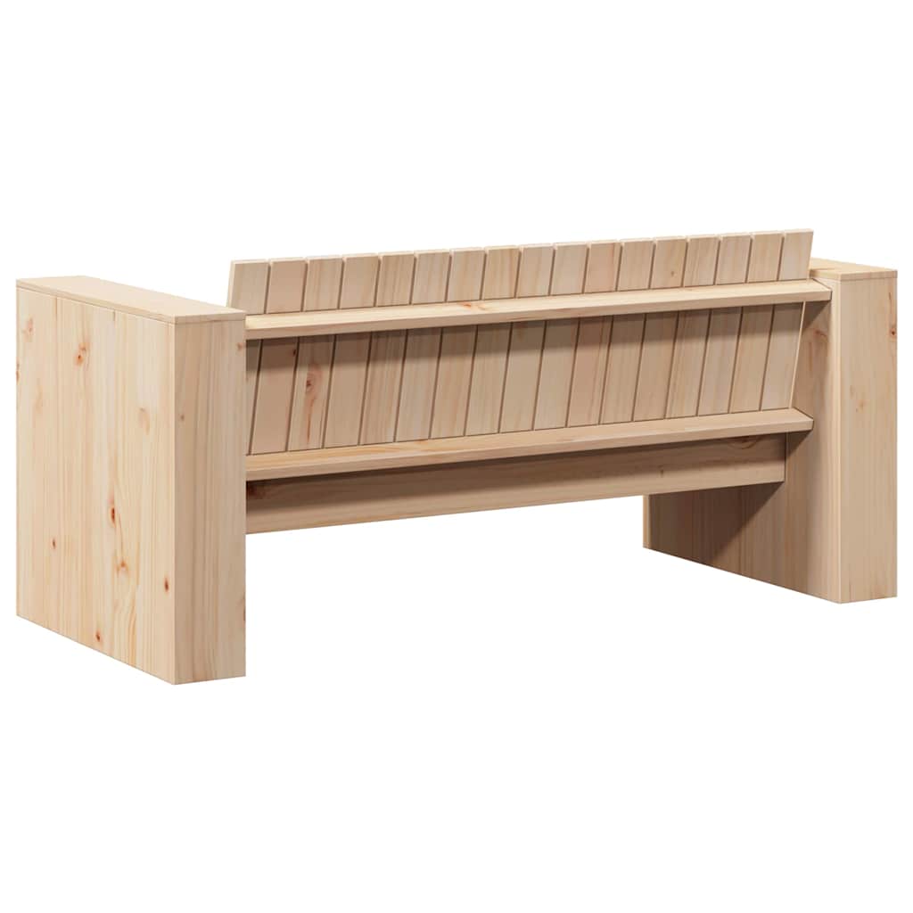 Gartensofa Braun 134 x 60 x 62 cm Massivholz Kiefer