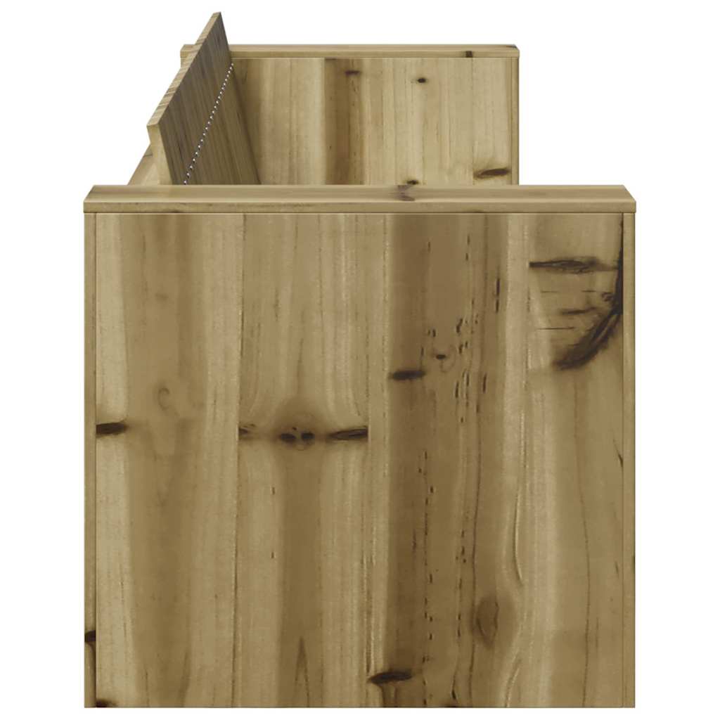 Gartensofa Grün 185.5 x 60 x 62 cm Imprägniertes Kiefernholz