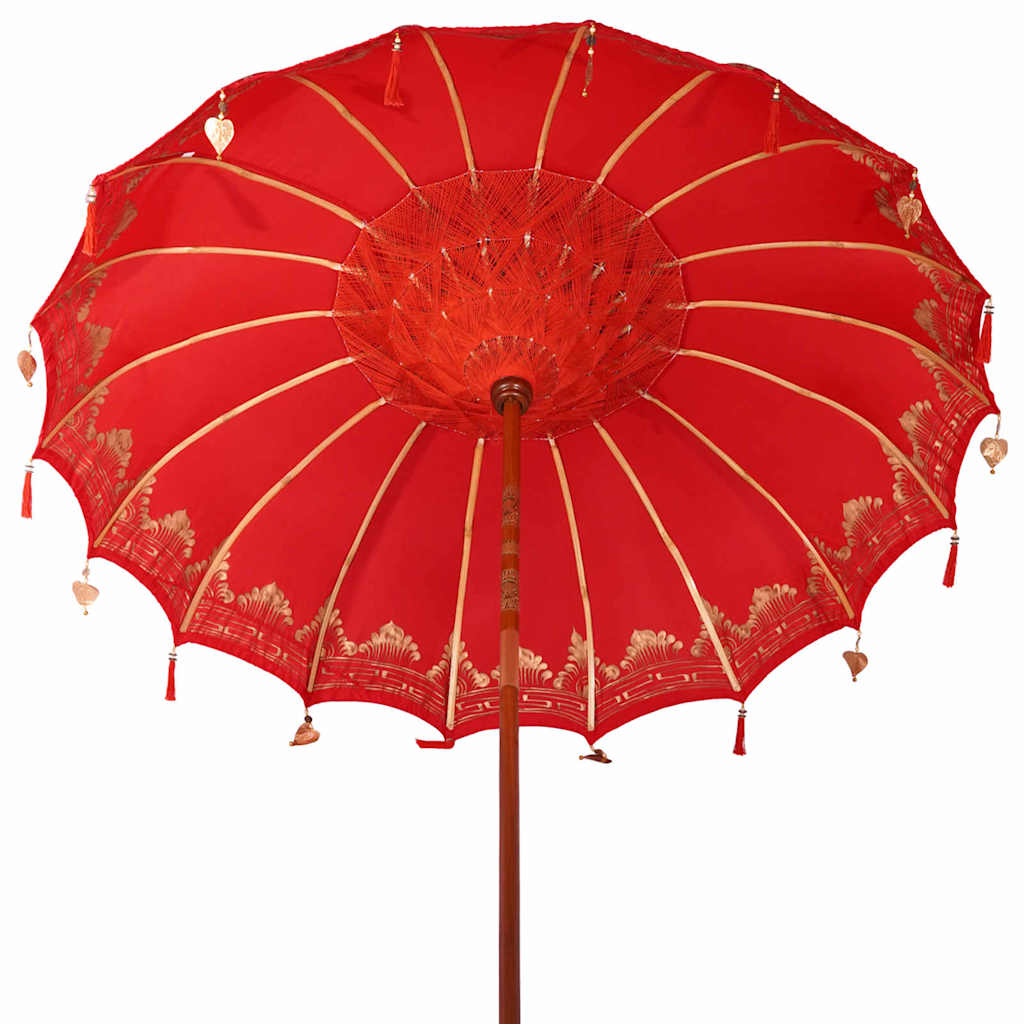 Balinesischer Sonnenschirm 260 Rot 210-220 cm