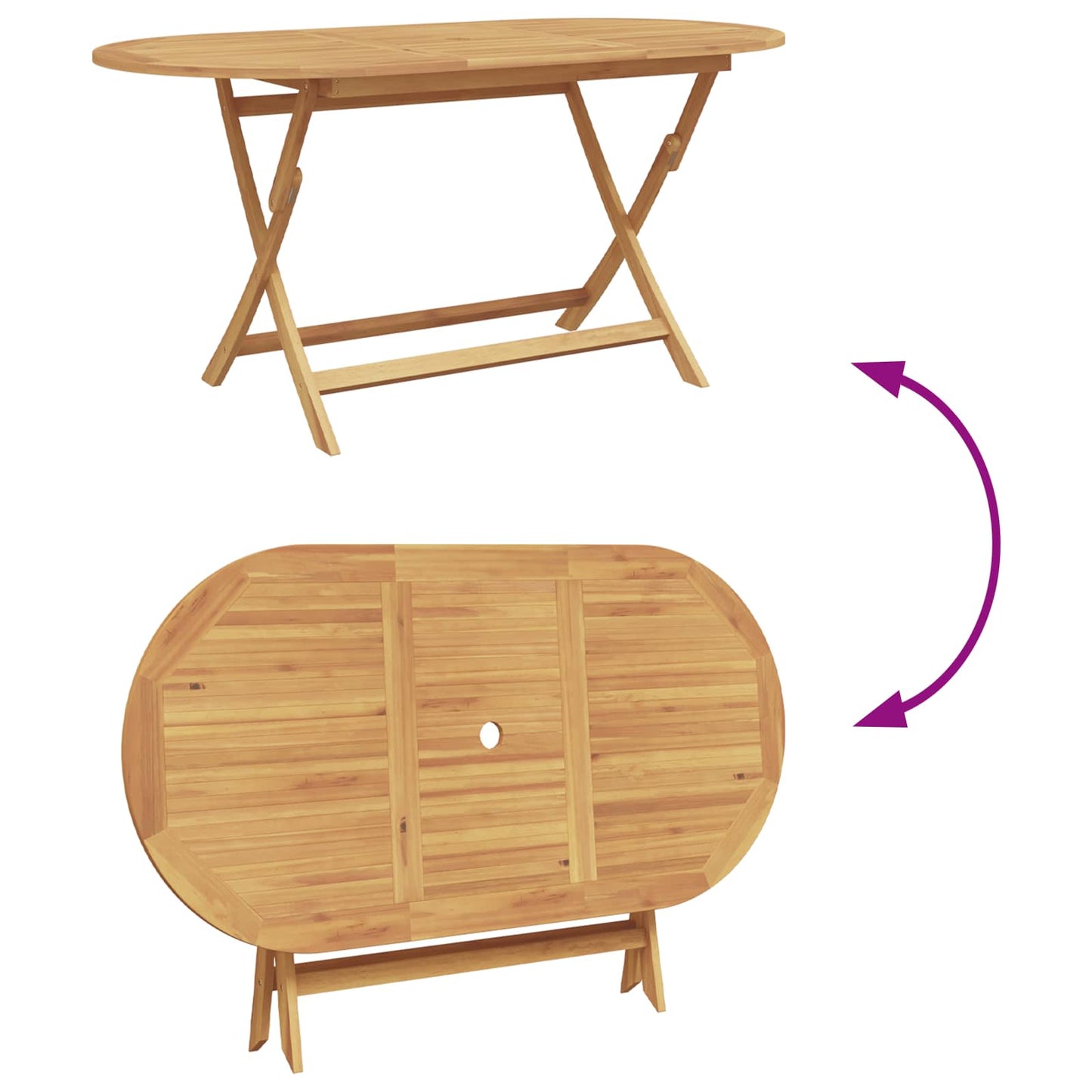Garten Essgruppe 7 pcs Braun Massivholz Teak